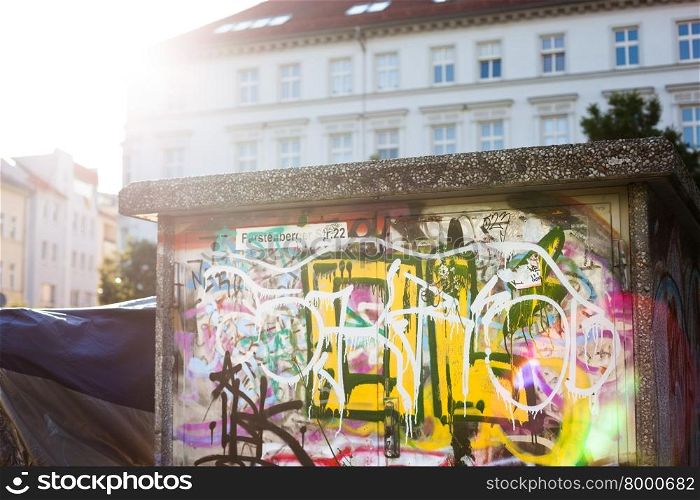 Graffiti on street utility box, Frankfurt (Oder), Germany