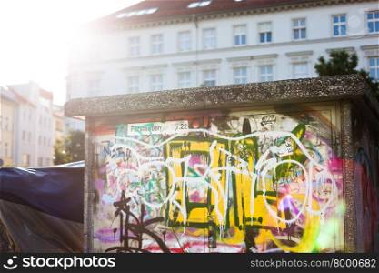 Graffiti on street utility box, Frankfurt (Oder), Germany