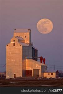 Grain Elevator Full Moon rural Saskatchewan Canada