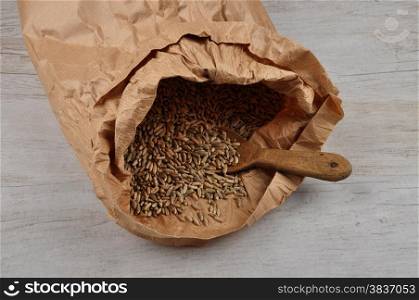 Grain in bag