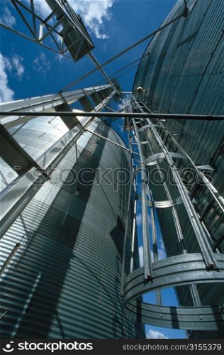 Grain Silos Stretching to the Sky