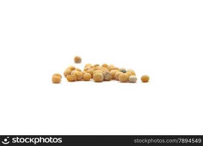 Grains of mustard seed on white