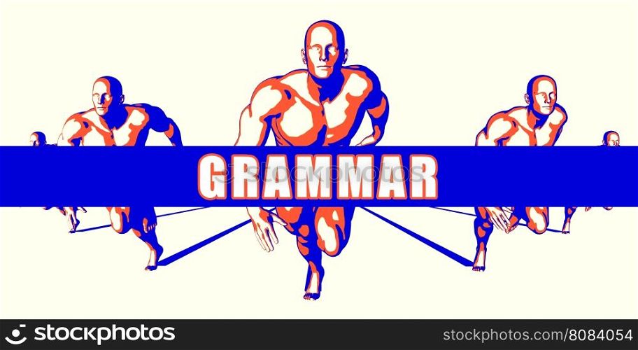 Grammar as a Competition Concept Illustration Art. Grammar