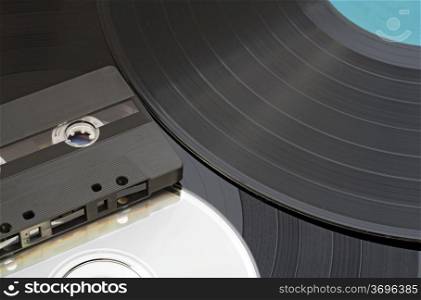 Gramophone disk, cd and cassette