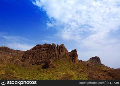 Gran canaria Pargana muntains near Roque Nublo in Canary islands