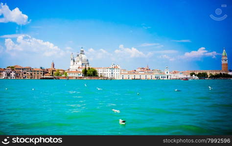 Grand Canal and Basilica Santa Maria della Salute, Venice, Italy