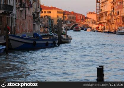 Grand canal in Venice early in the morning
