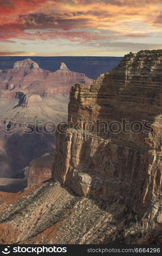 Grand Canyon aerial view. picturesque landscape of America