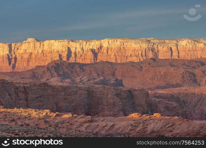 Grand Canyon aerial view. picturesque landscape of America