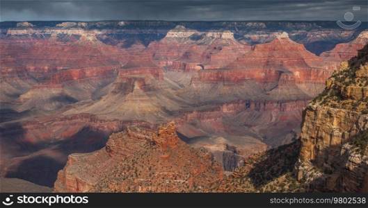 Grand Canyon aerial view. picturesque landscape of America