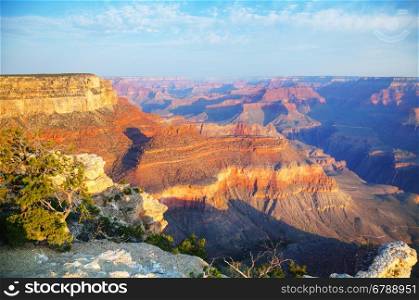 Grand Canyon National Park overview at sunrise