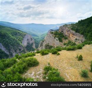 Grand Canyon of Crimea. Aerial nature scenic landscape.
