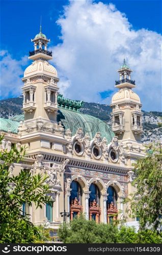 Grand casino in Monte Carlo in Monaco in a summer day