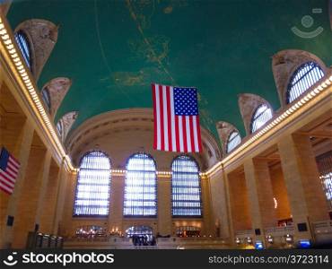 Grand central station. detail of the interior of the Grand Central Terminal in NYC