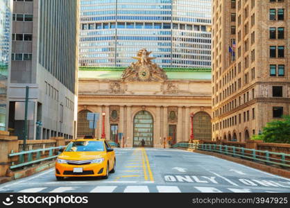 Grand Central Terminal viaduc and old entrance in New York