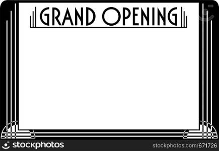 Grand opening, text design poster. Vector illustration eps10.
