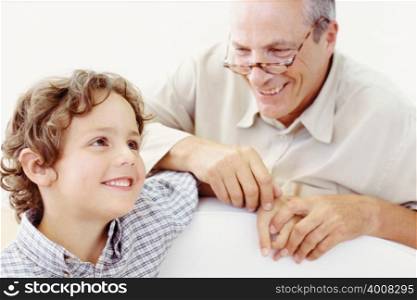 Grandad with grandson