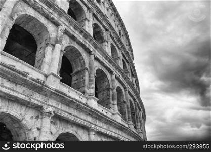 Grande Colosseo romano, Anfiteatro Flavio. Roma. Italia. Europa