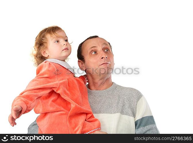 grandFather with daughter looking