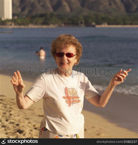 Grandma at the beach