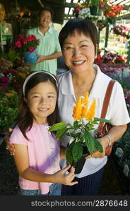 Grandmother and Granddaughter Shopping for Plants