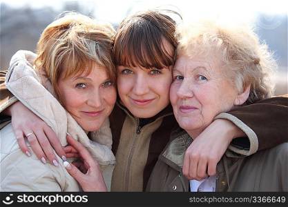 Grandmother, daughter and grand daughter