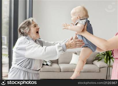 grandmother spending time with grandchild