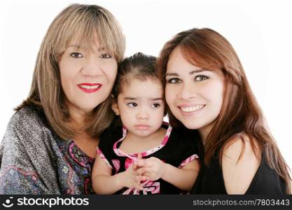 Grandmother with adult daughter and grandchild