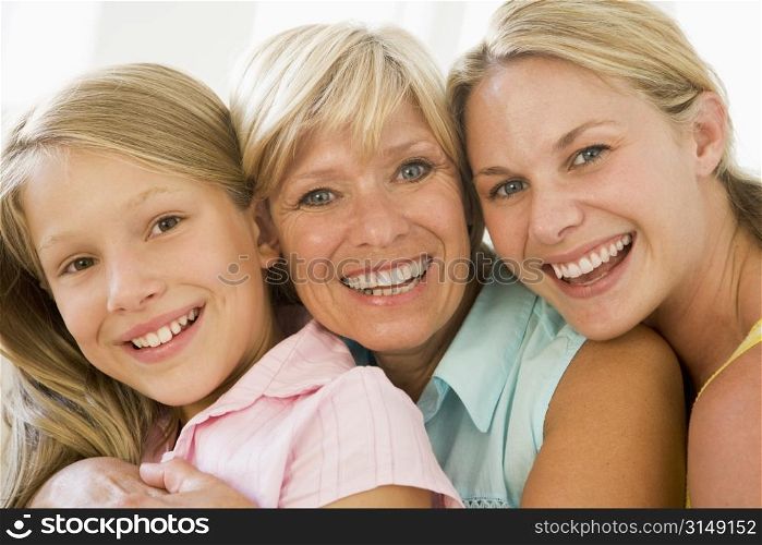 Grandmother with adult daughter and granddaughter