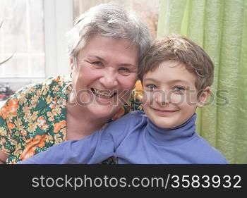 grandmother with grandson