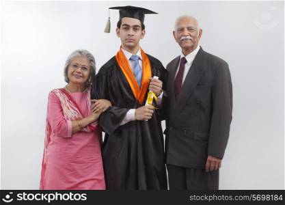 Grandparents at grandson&rsquo;s graduation ceremony