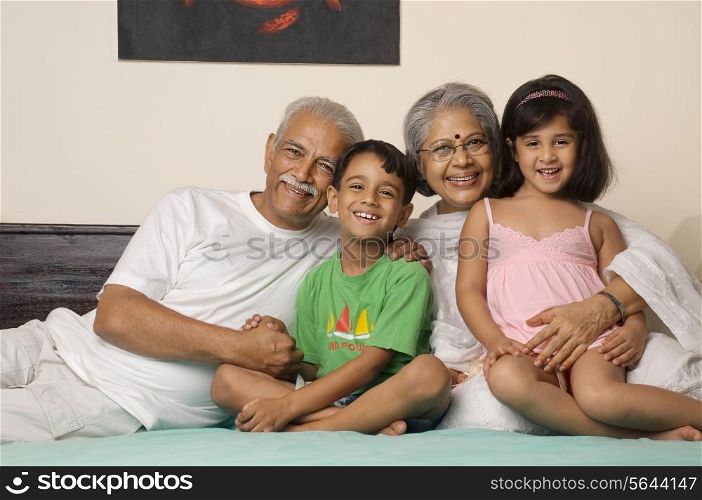 Grandparents with grandchildren