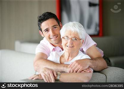 Grandson and grandma