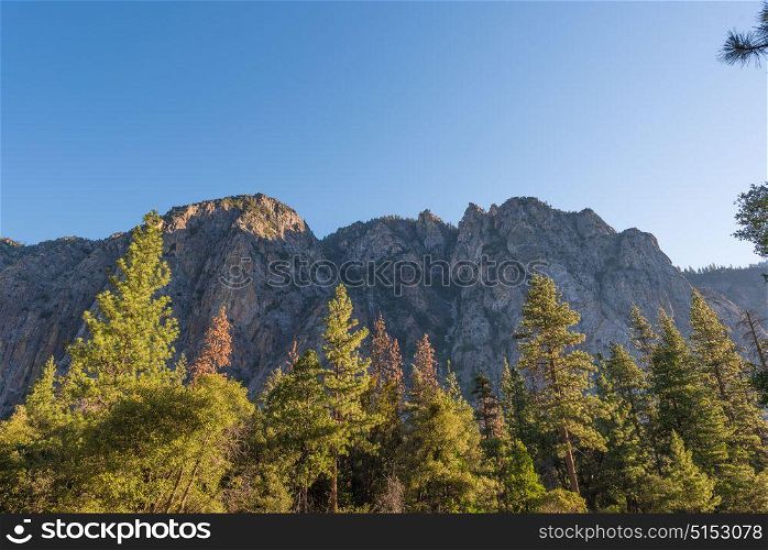 Granite cliffs near Cedar Grove, California