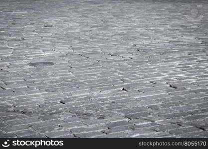 Granite old stone road texture as a background