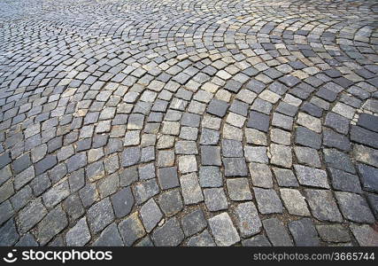 granite pavement wide angle view