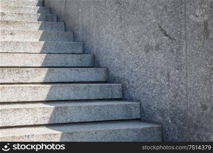 granite staircase in a street