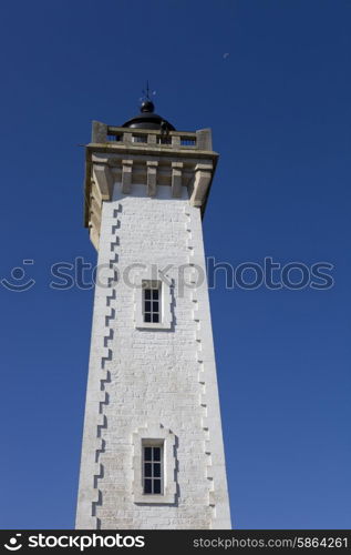 Granitic lighthouse in the harbour of Roscoff in Brittany