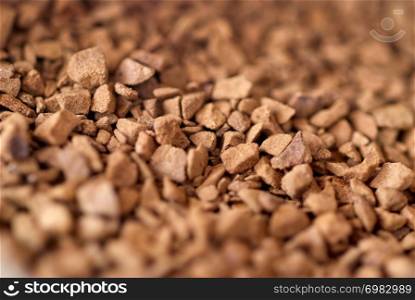 Granules of instant coffee