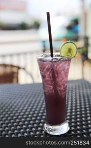 grape juice with lemon soda