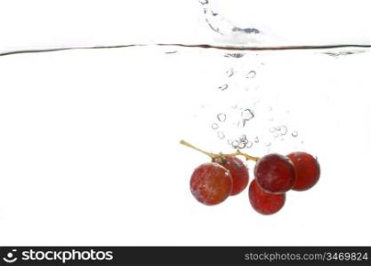 grape water splash isolated freshness concept