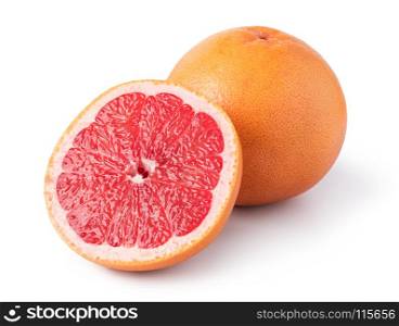 Grapefruit citrus fruit. Grapefruit citrus fruit isolated on white background