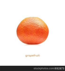 Grapefruit fruit isolated on white background. Grapefruit fruit