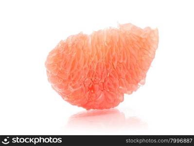 grapefruit slice on white