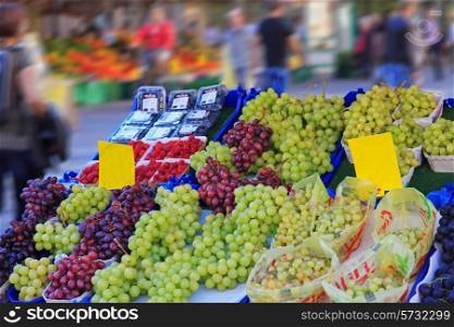 Grapes and raspberry on the european market, Germany&#xA;