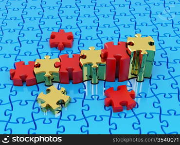 Graph from puzzle. 3d