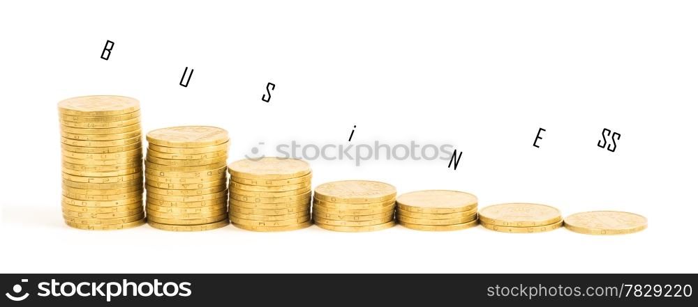 graph of the columns of coins