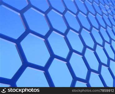 Graphene. Two-dimensional hexagonal crystal lattice formed by a layer of atoms of carbon in the thickness in one atom.