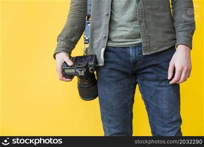 grapher standing with camera