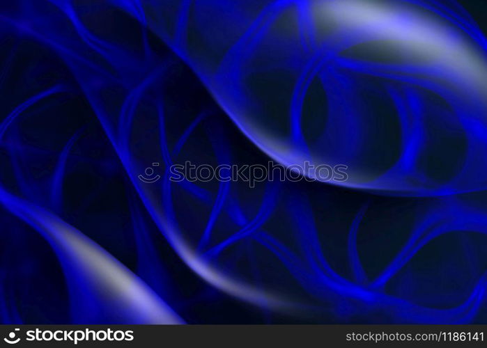Graphic wavy abstract background from curved dark blue lines with soft light. Can be used for your creativity.. Abstract background design with dark blue waves.